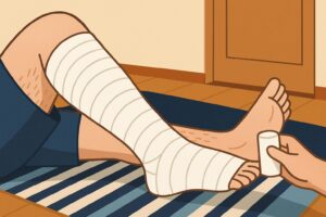 手術で巻かれる膝の包帯って何のため？3つの意味と巻き方のコツ