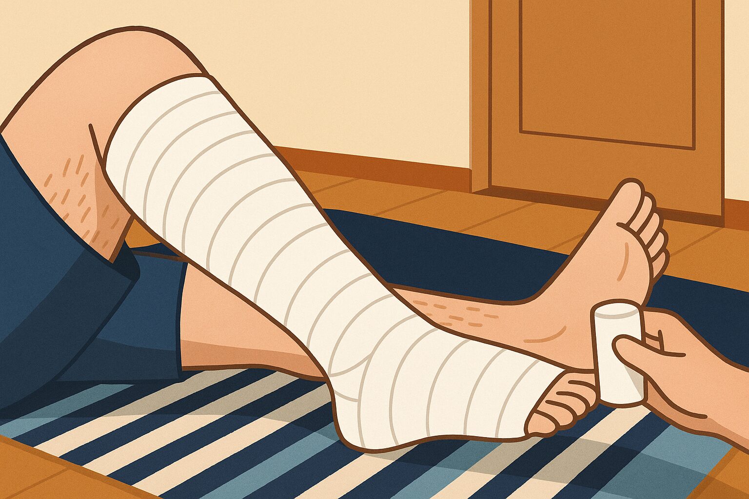 手術で巻かれる膝の包帯って何のため？3つの意味と巻き方のコツ