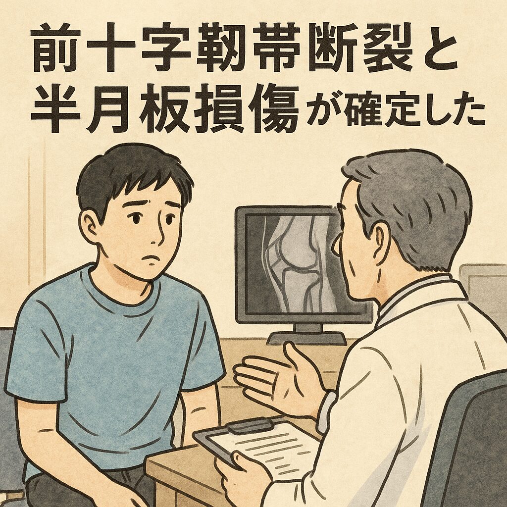 前十字靭帯断裂と半月板損傷が確定した日