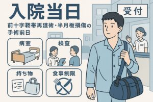 入院当日｜前十字靭帯再建術・半月板損傷の手術前日記（持ち物・流れ・注意点）