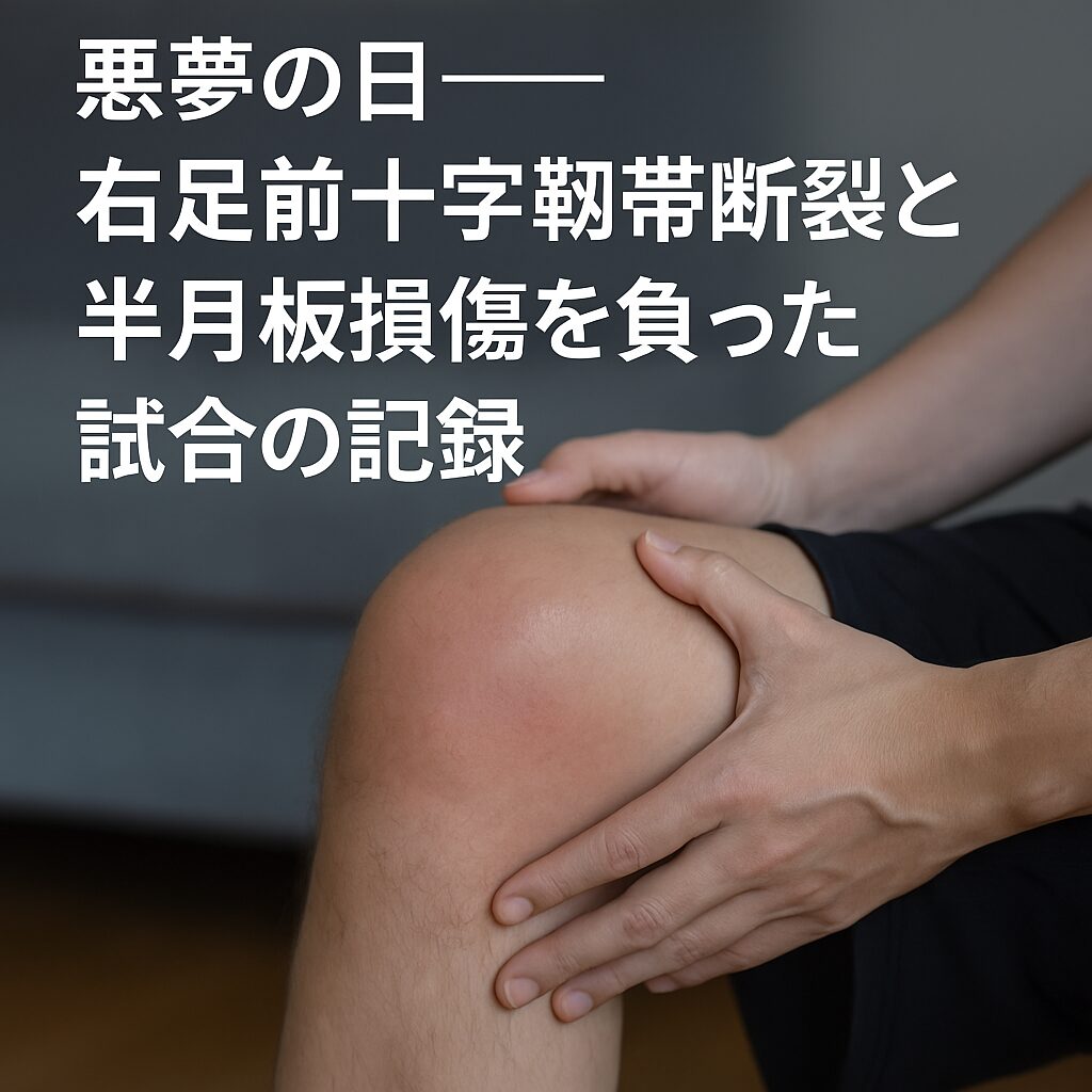 悪夢の日──右足前十字靭帯断裂と半月板損傷を負った試合の記録