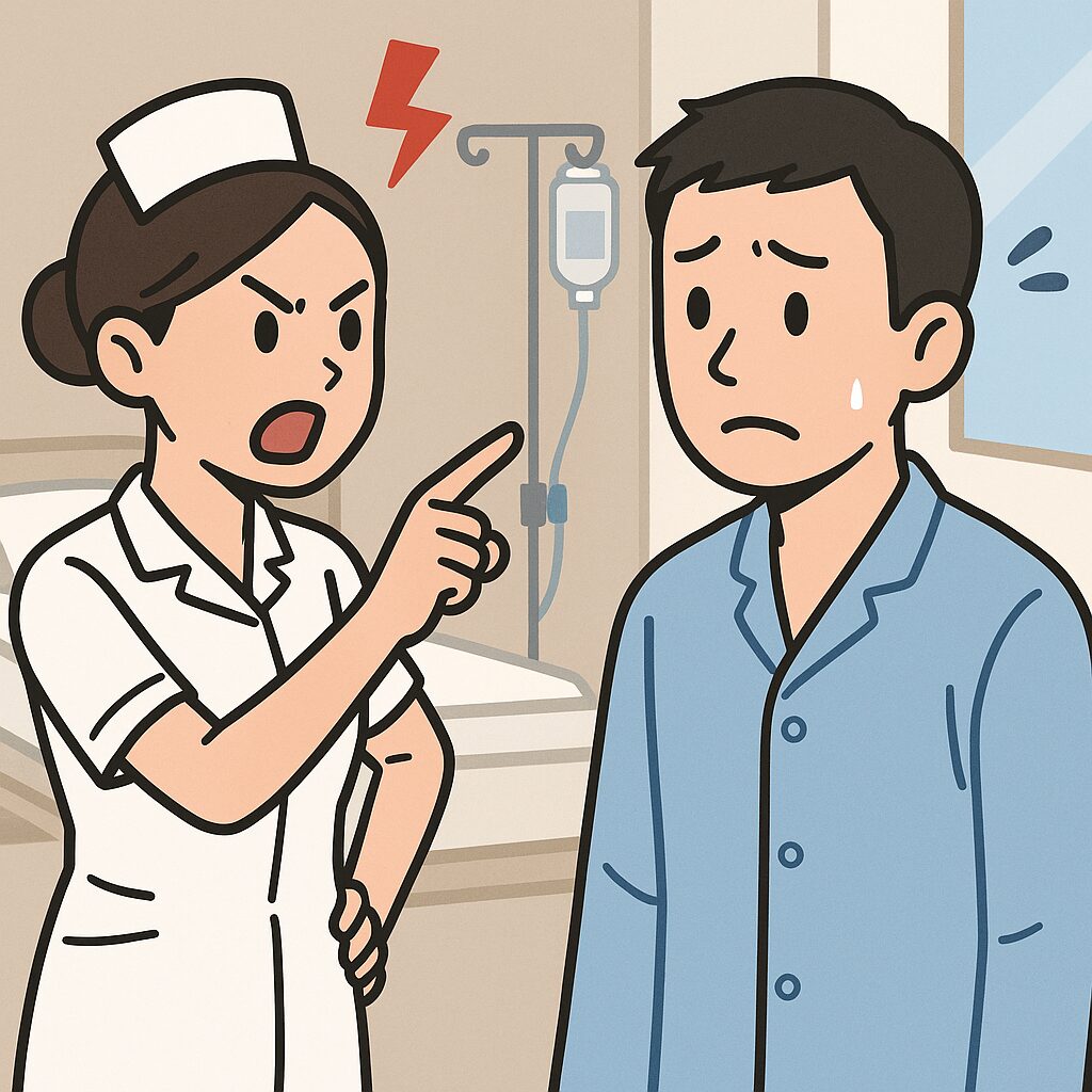 手術後1日目で怒られる人はあまりいないかもしれない