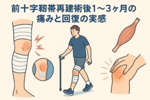 前十字靭帯再建術後1〜3ヶ月の痛みと回復の実感｜歩行・腫れ・不安の変化をリアルに解説