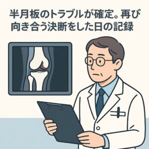 半月板のトラブルが確定。再び向き合う決断をした日の記録