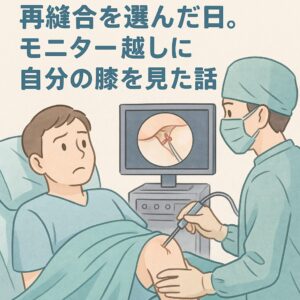 2回目の半月板手術で再縫合を選んだ日。モニター越しに自分の膝の中を見た