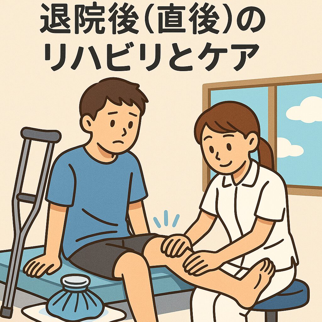 前十字靭帯と半月板手術の退院後初期に実行したリハビリとケア