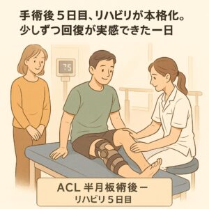 手術後5日目、リハビリが本格化。少しずつ回復が実感できた一日