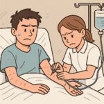 とにかく痛い半月板手術の翌日｜点滴トラブルと仲間の面会で過ぎた長い一日