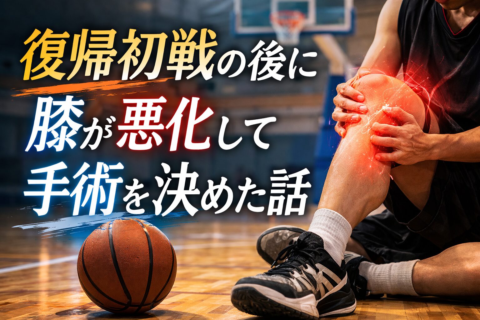 復帰初戦の後に膝が悪化して手術を決めた話